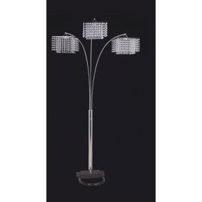 Furniture of America L76932 Tina - Arch Lamp - Hanging Crystal
