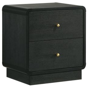 Coaster Fine Furniture 223662 Cavelle - 2-Drawer Nightstand Bedside Table - Black