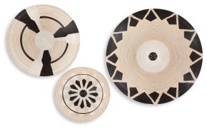 Signature Design by Ashley® A8010373 Idamond - Natural / Black - Wall Decor Set (Set of 3)