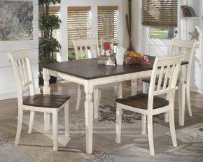 Signature Design by Ashley® D583/25/02(4) Whitesburg - White - 5 Pc. - Dining Room Table, 4 Side Chairs