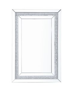 ACME 97805 Lotus - Wall Decor - Mirrored & Faux Crystals Inlay