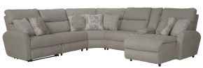 Catnapper 626/14/16/18/19/13-46 Catnapper 626/14/16/18/19/13-46 McPherson - 6 Piece Power Reclining Sectional With RSF Lay-Back Chaise And 1 Lay-Flat Reclining Seat - Beige