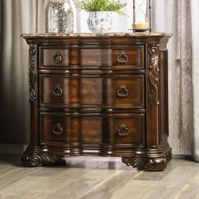 Furniture of America CM7859N Arcturus - Nightstand - Brown Cherry