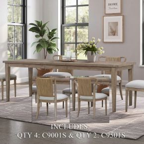Liberty Furniture 611-CD-A7RLS Sheridan Pointe - Alt 7 Piece Rectangular Table Set - Vintage Natural
