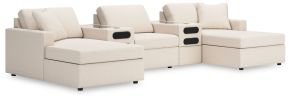 Signature Design by Ashley® 92103S49 Modmax - 5-Piece Double Chaise With Audio Consoles - Oyster