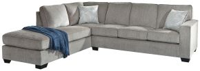 Ashley Furniture 87214S4 Altari - Left Arm Facing Corner Chaise With Sleeper 2 Pc Sectional - Alloy