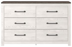Signature Design by Ashley® B1190-31 Gerridan - Six Drawer Dresser - White / Gray