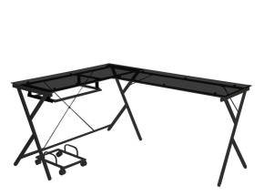 ACME OF00046 Dazenus - Desk - Black Glass & Black Finish