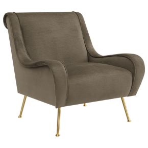 Coaster Fine Furniture 903044 Ricci - Upholstered Saddle Arm Accent Chair - Truffle