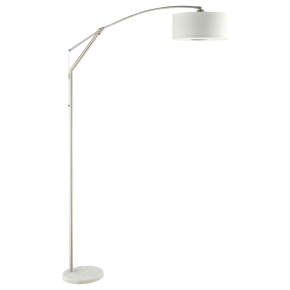 CoasterEveryday 901490 Moniz - Drum Shade Arc Adjustable Floor Lamp - Chrome