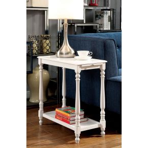 Furniture of America CM-AC222 Deering - Side Table - White