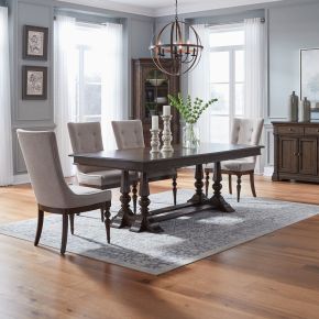 Liberty Furniture 512-DR-O5TRS Arden Road - Opt 5 Piece Trestle Table Set - Satin Cherry