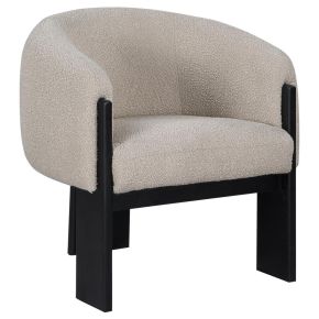 CoasterEveryday 903165 Valdez - Boucle Upholstered Barrel Back Accent Chair - Beige