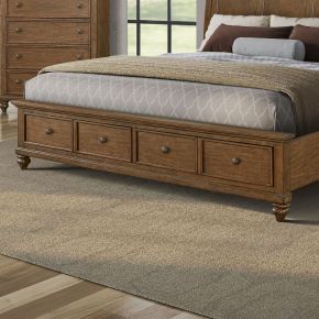 Liberty Furniture 104-BR14FS Twin Lakes - Queen Storage Footboard - Chestnut