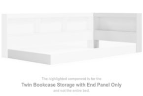 Signature Design by Ashley® EB1221-163 Piperton - T Bookcase Storage w/End Panel - White