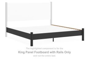 Signature Design by Ashley® B2616-56 Cadmori - King Panel Footboard With Rails - Black