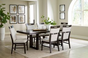 Signature Design by Ashley® D618/35/01(3) Neymorton - 7 Pc. - Rectangular Extension Table, 6 Side Chairs - Dark Grayish Brown