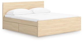 Signature Design by Ashley® EB9632B24 Onita - King Panel Platform Bed With 2 Side Storage - Natural