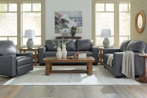Signature Design by Ashley® 55604/38/35/25 Bolsena - 3 Pc. - Sofa, Loveseat, Rocker Recliner - Admiral