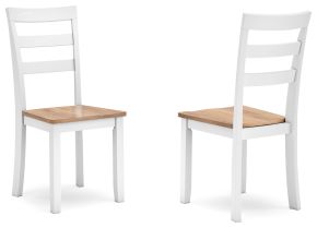 Signature Design by Ashley® D398-01 Gesthaven - Natural / White - Dining Room Side Chair (Set of 2)