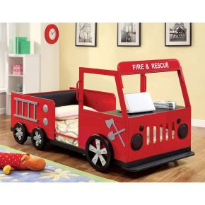 Furniture of America CM7767-BED Rescuer - Twin Bed - Red / Black