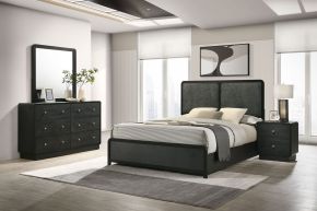Coaster Fine Furniture 223661KE-S4 Cavelle - 4 Piece Eastern King Bedroom Set - Black