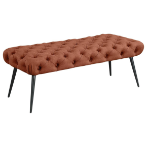 Coaster Fine Furniture 910335 Ella - Upholstered Tufted Bench Metal Legs - Rust