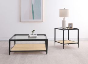 Coaster Fine Furniture 710658-S2 Amherst - 2 Piece Coffee And End Table Set - Black
