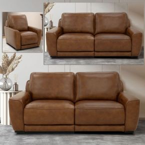 Liberty Furniture 6000HN-UPH-SOLOREC Liberty Furniture 6000HN-UPH-SOLOREC Blake - Sofa With Loveseat & Recliner - Venetian Honey
