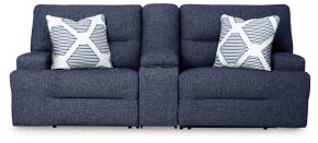 Ashley Furniture 93607S10 Ashley Furniture 93607S10 Acklen Place - 3-Piece Power Reclining Sectional Loveseat With Storage Console - Navy