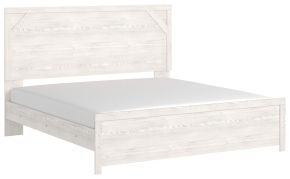 Ashley Furniture B1190B3 Gerridan - King Panel Bed - White / Gray