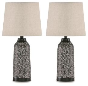 Signature Design by Ashley® L204454 Lanson - Metal Table Lamp (Set of 2) - Antique Bronze Finish