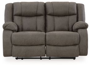 Signature Design by Ashley® 6880486 First Base - Reclining Loveseat - Gunmetal