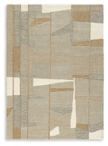 Signature Design by Ashley® R406332 Abbotton - Taupe / Gray / Caramel - Medium Rug