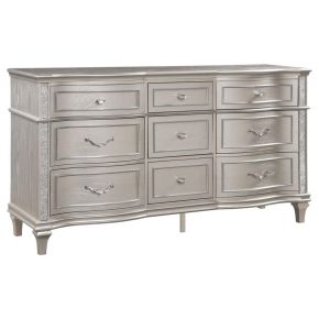 CoasterElevations 223393 Evangeline - 9-Drawer Dresser - Silver Oak