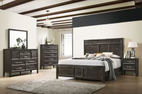 New Classic 00-677B-35C Andover - 5/0 Queen 5 Piece Bedroom Set (Bed & Dresser & Mirror & Chest & Nightstand) - Nutmeg