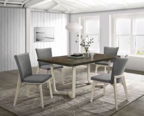 Coaster Fine Furniture 108681-S5 Biloxi - 5 Piece Rectangular Dining Set - Grayish Brown