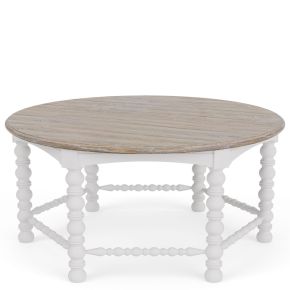 Riverside Furniture 30701 Rosalie - Spindle Round Coffee Table - White