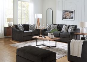 Benchcraft® 49405/38/35/23/14 Wryenlynn - 4 Pc. - Sofa, Loveseat, Chair And A Half, Ottoman - Onyx