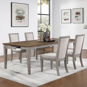New Classic 40-D2114W-D4C Mariana - Rectangle Table With 4 Chairs - Creme