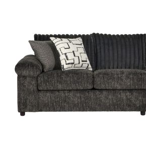 New Classic U1990-20L-CHG Remi - LAF Loveseat With 2 Accent Pillows - Charcoal Gray
