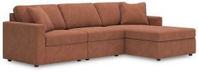 Signature Design by Ashley® 92102S18 Modmax - 3-Piece Sectional With Raf Corner Chaise - Spice