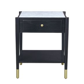 ACME 83227 Atalia - End Table - Marble & Black