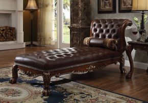 ACME 96487 Dresden - Chaise - PU & Cherry Oak