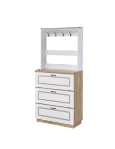 ACME 97834 Hewett - Shoe Cabinet - Light Oak & White