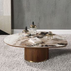 ACME LV03155 Willene - Coffee Table With Ceramic Top - Ceramic Top & Walnut