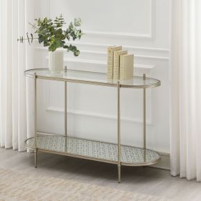 ACME LV02757 ACME LV02757 Zaba - Sofa Table - Glass Top & Champagne