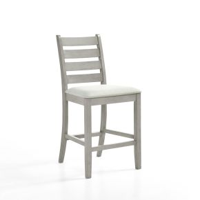 New Classic D1652-22 Pascal - Ladderback Counter Chair (Set of 2) - Driftwood