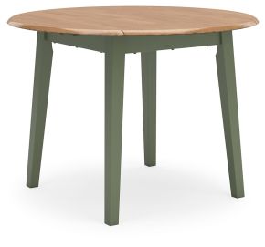 Signature Design by Ashley® D401-15 Gesthaven - Natural / Green - Round Dining Room Drop Leaf Table