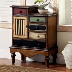 Furniture of America CM-AC145 Neche - Accent Chest - Multi / Antique Walnut